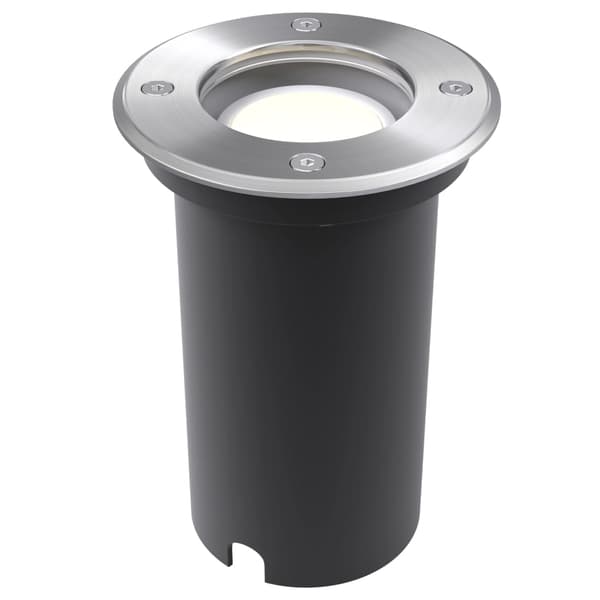 vidaXL Marklampor med LED 3 st runda Silver
