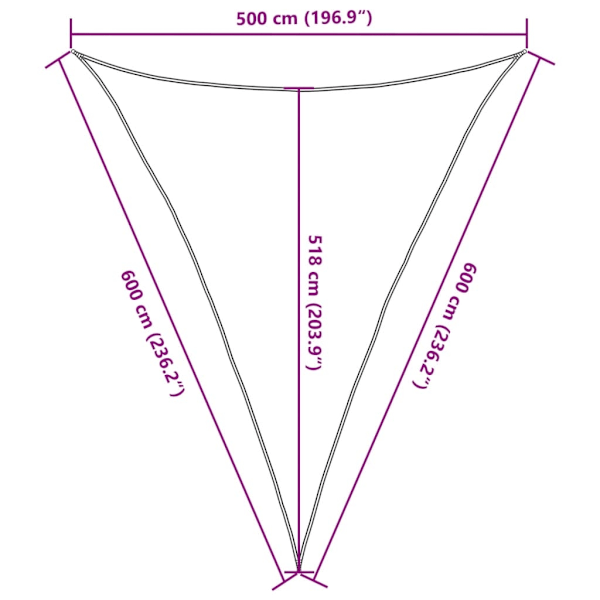 vidaXL Solsegel 160 g/m² mörkgrön 5x6x6 m HDPE Grön