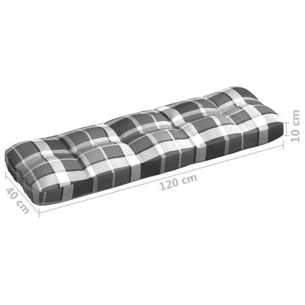 vidaXL Dynor till pallsoffa 7 st grått rutmönster multifärg