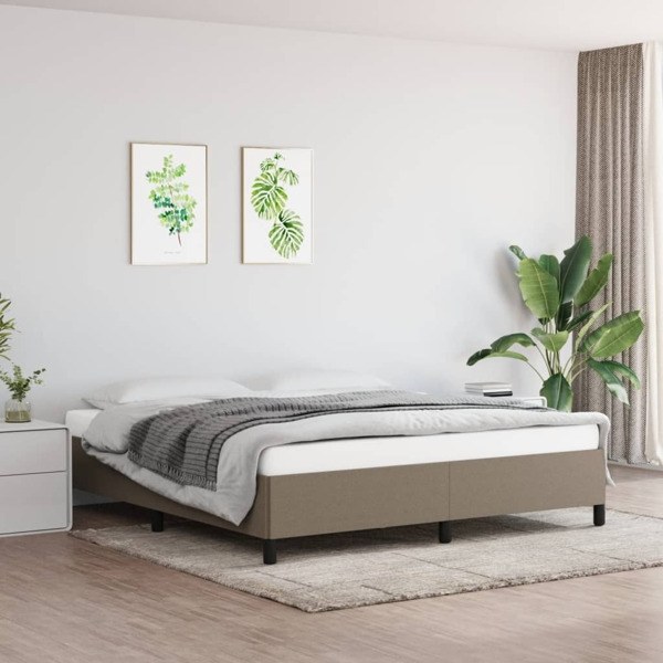 vidaXL Sängram taupe tyg 160x200 cm Taupe