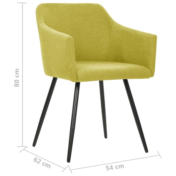 vidaXL Matstolar 2 st grön tyg Grön