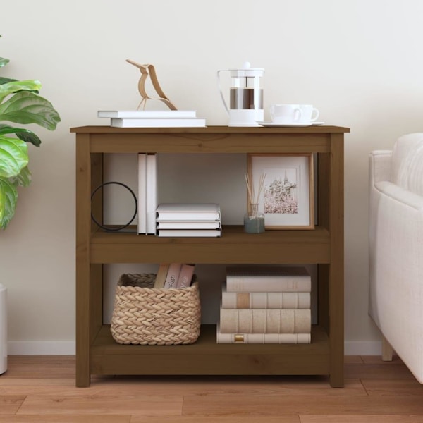 vidaXL Konsolbord honungsbrun 80x40x74 cm massiv furu Brun