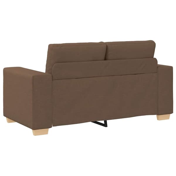 vidaXL Soffa 3 st Brun Linnenblandad tyg Brun