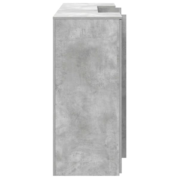 vidaXL Receptionsdisk betonggrå 200x50x103,5 cm konstruerat trä Grå