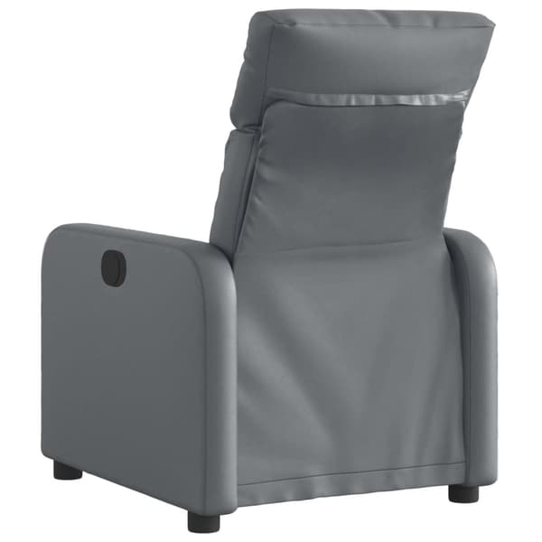 vidaXL Elektrisk reclinerfåtölj grå konstläder Grå