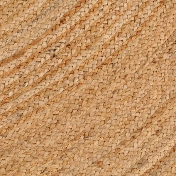 vidaXL Jutematta flätad rund 210 cm rund Beige