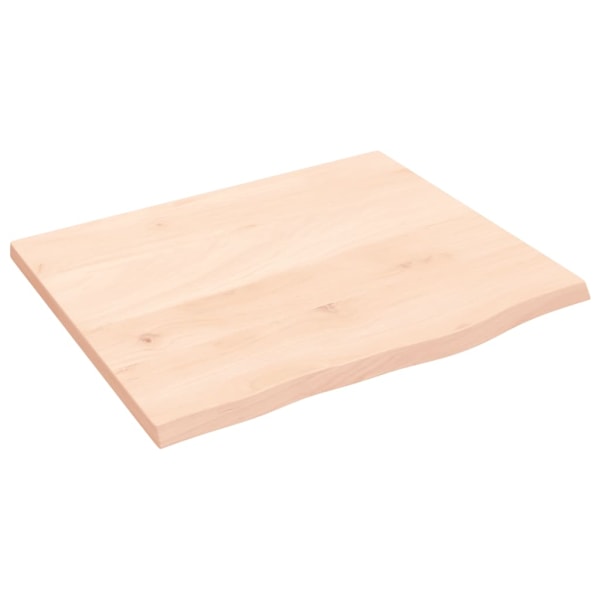 vidaXL Hyllplan 60x50x2 cm obehandlad massiv ek Brun