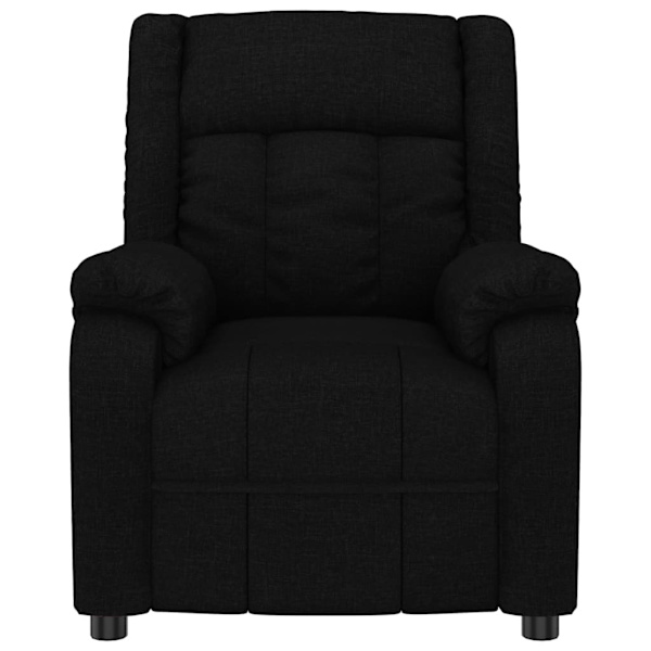 vidaXL Elektrisk reclinerfåtölj svart tyg Svart