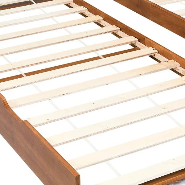 vidaXL Bäddsoffa ram utan madrass honungsbrun 90x200 cm Brun