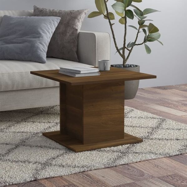 vidaXL Soffbord brun ek 55,5x55,5x40 cm konstruerat trä Brun