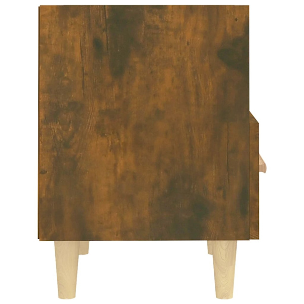 vidaXL Sängbord 2 st Rökfärgad ek 40x35x47 cm Brun