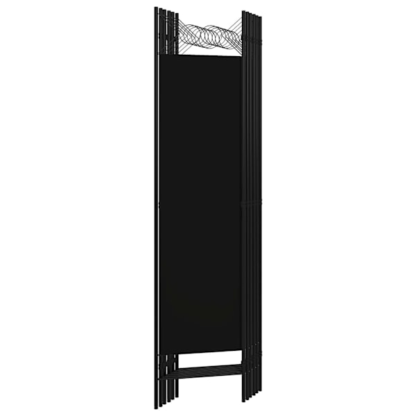 vidaXL Rumsavdelare 6 paneler svart 240x180 cm Svart