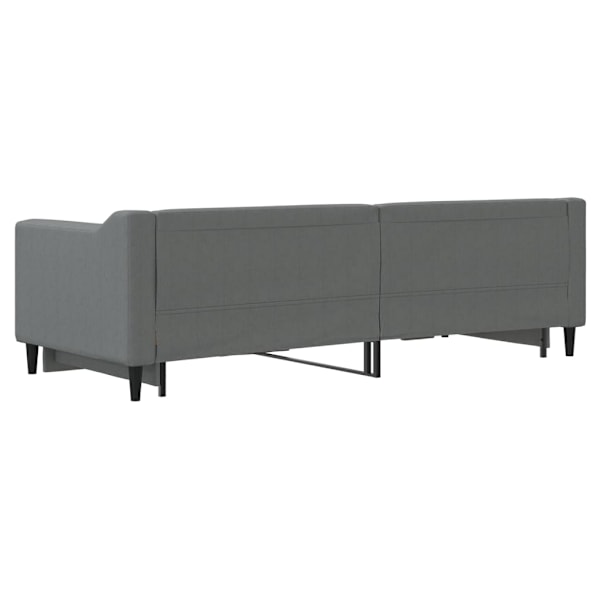 vidaXL Dagbädd utdragbar mörkgrå 80x200 cm tyg Grå