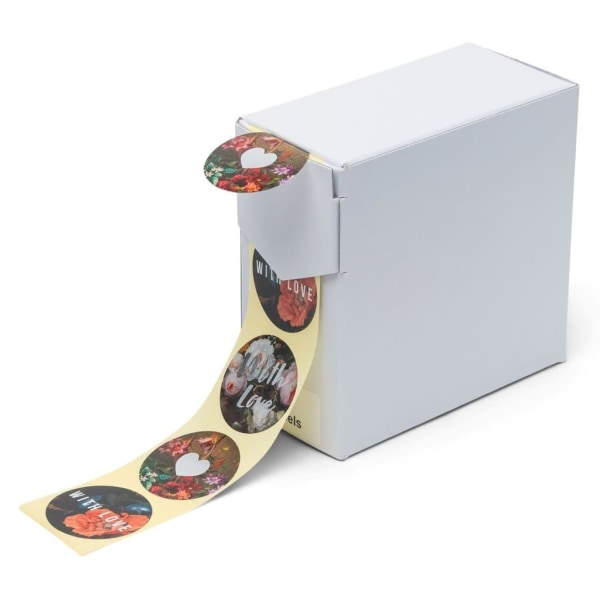 rillprint Presentetiketter 250 st x 4 rullar metallic