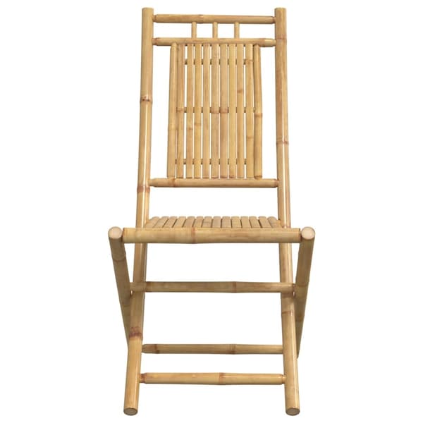 vidaXL Hopfällbara trädgårdsstolar 8 st 46x66x99 cm bambu Brun