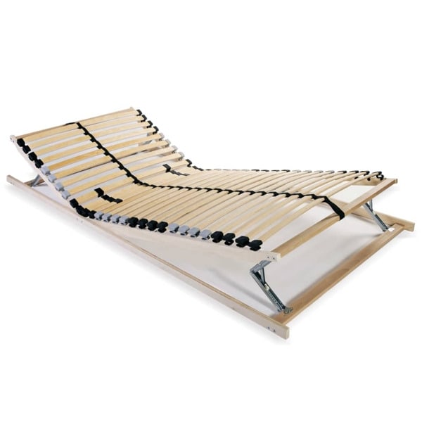 vidaXL Ribbotten utan madrass med 28 ribbor 7 zoner 90x200 cm Brun
