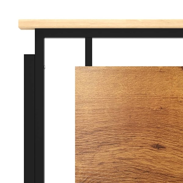 vidaXL Sängram metall 100x200 cm Svart