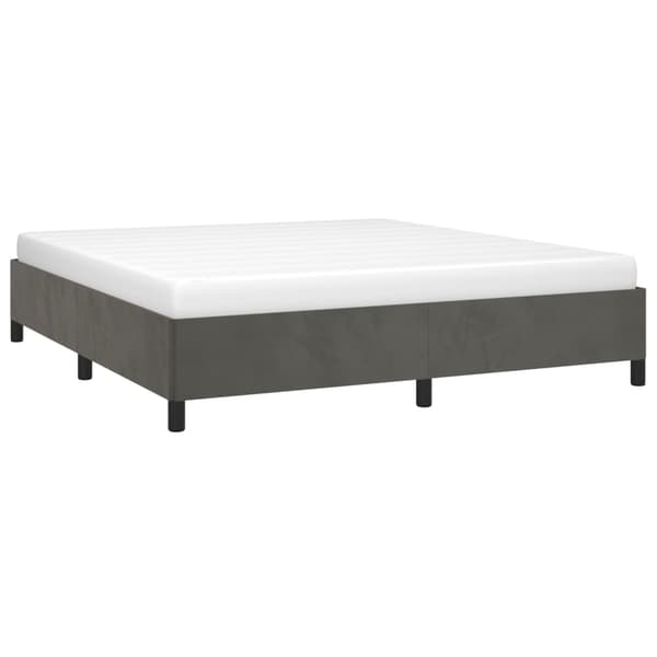 vidaXL Sängram utan madrass mörkgrå 180x200 cm sammet Grå