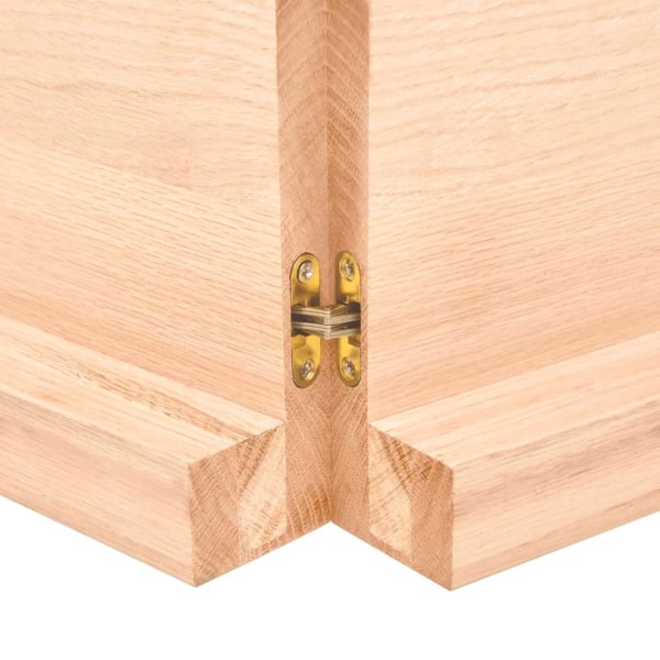 vidaXL Bordsskiva 120x50x(2-6) cm obehandlad massiv ek levande kant Brun