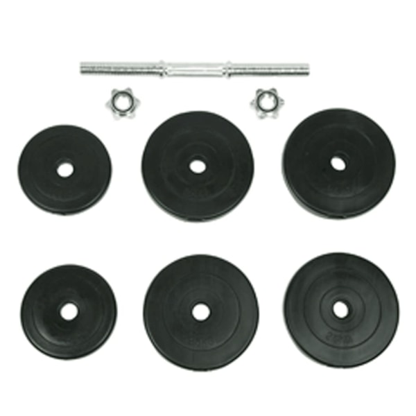 vidaXL Hantelset 15 kg Svart