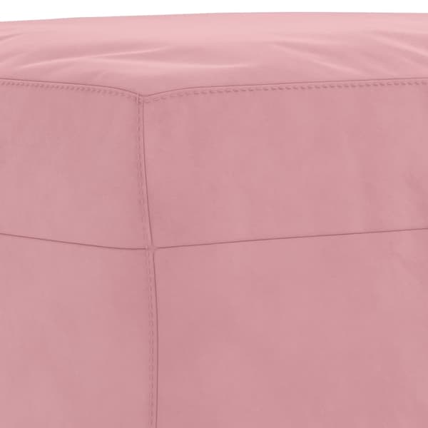 vidaXL Soffgrupp med dynor 4 delar rosa sammet Rosa