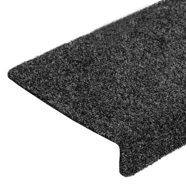 vidaXL Trappmattor självhäftande 5 st 65x21x4 cm mörkgrå rektangulär kant grå