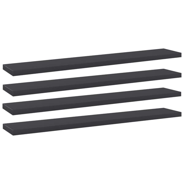 vidaXL Hyllplan 4 st grå 60x10x1,5 cm konstruerat trä grå