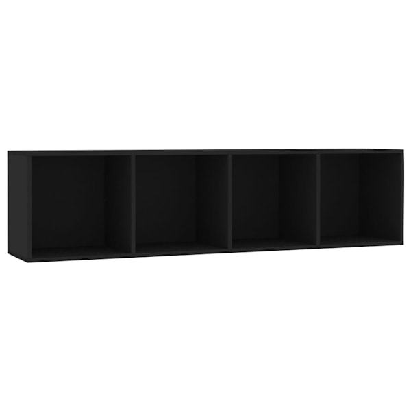 vidaXL Bokhylla/TV-bänk svart 143x30x36 cm Svart