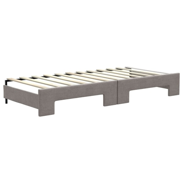 vidaXL Dagbädd utdragbar med lådor taupe 80x200 cm tyg Taupe