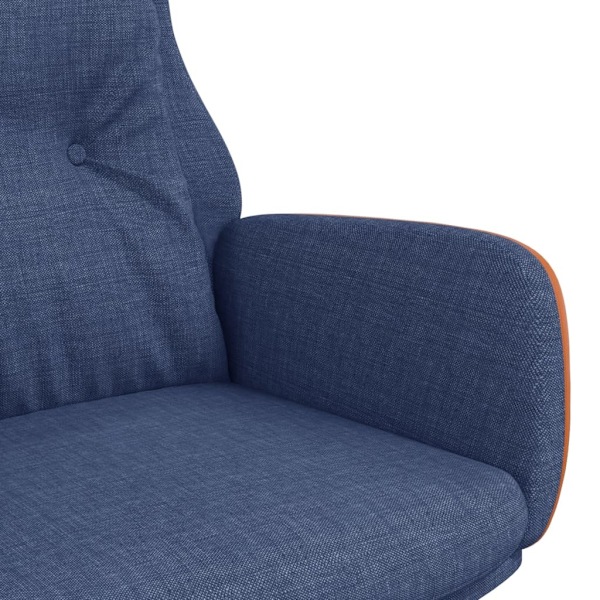 vidaXL Vilstol blå tyg och PVC Blå