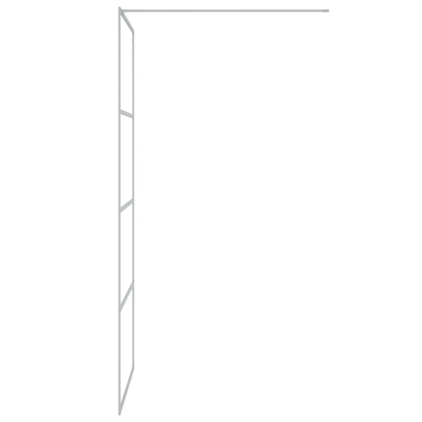 vidaXL Duschvägg silver 90x195 cm klart ESG-glas Silver