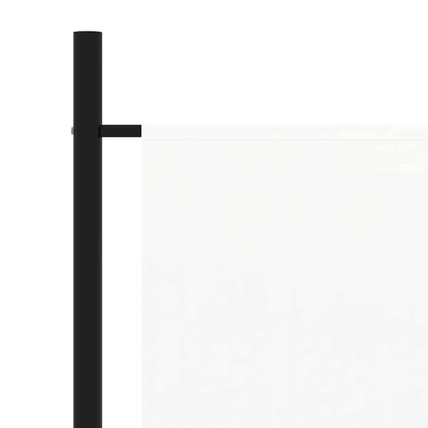 vidaXL Rumsavdelare 3 paneler vit 260x180 cm tyg Vit