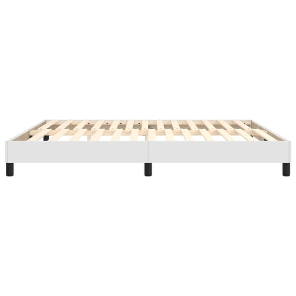 vidaXL Boxspring-sängram vit 180x200 cm konstläder Vit