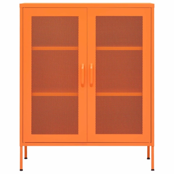 vidaXL Förvaringsskåp orange 80x35x101,5 cm stål Orange