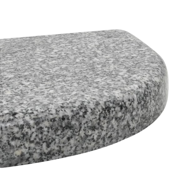 vidaXL Parasollfot granit 10 kg halvrund grå grå