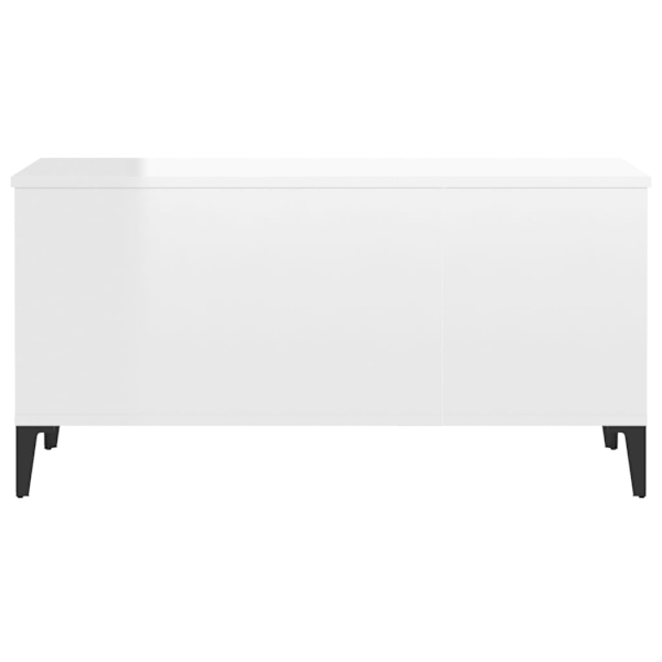 vidaXL Soffbord vit högglans 90x44,5x45 cm konstruerat trä Vit