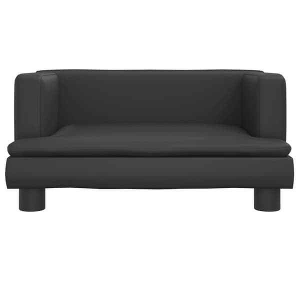 vidaXL Barnsoffa svart 60x40x30 cm konstläder art
