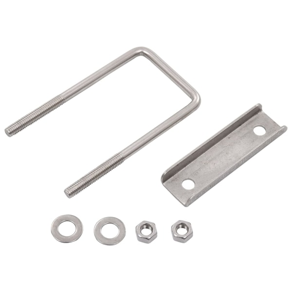 vidaXL U-koppling för staketstolpe 60x40 mm 25 set Silver
