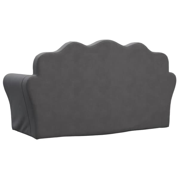 vidaXL Barnsoffa 2-sits antracit mjuk plysch Antracit