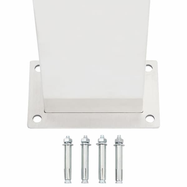 vidaXL Utedusch 110 cm rostfritt stål Silver
