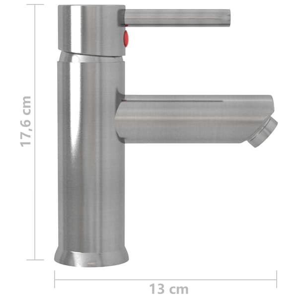 vidaXL Badrumsblandare silver 130x176 mm Silver