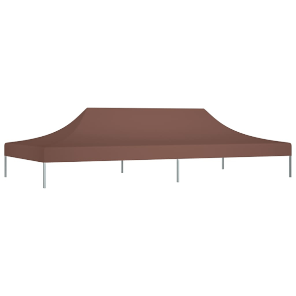 vidaXL Tak till partytält 6x3 m brun 270 g/m² Brun