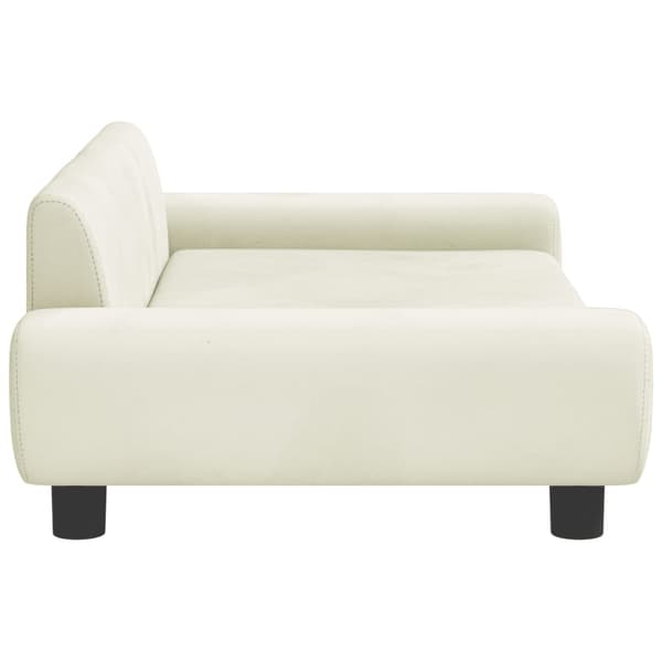 vidaXL Barnsoffa gräddvit 100x54x33 cm sammet Kräm