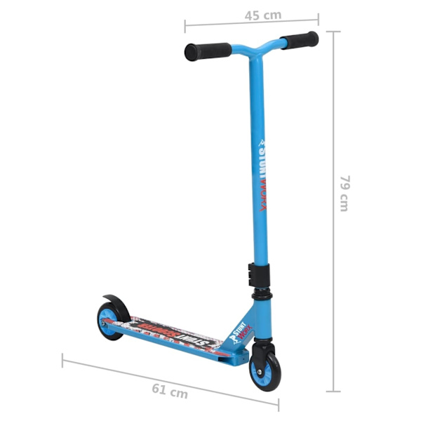 vidaXL Sparkcykel med aluminiumstyre blå Blå