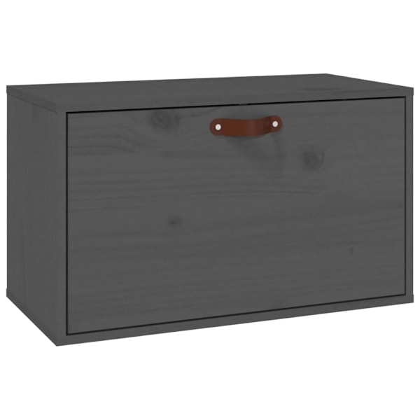 vidaXL Väggskåp grå 60x30x35 cm massiv furu Grå