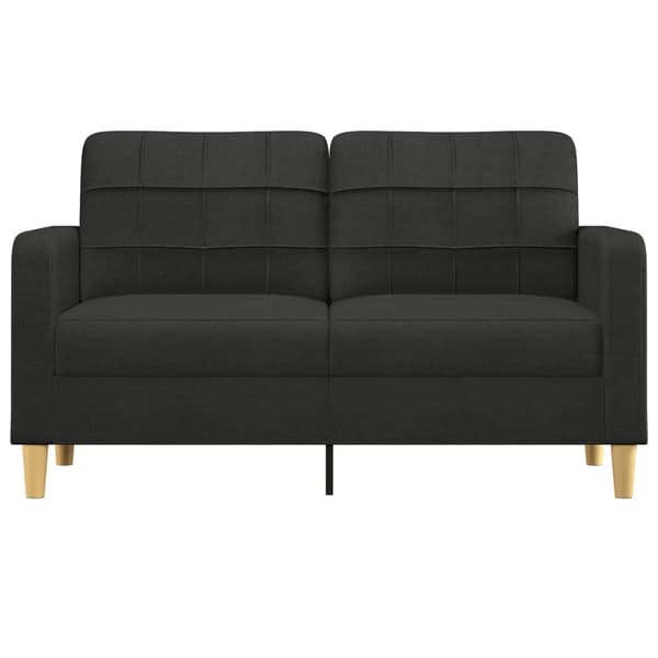 vidaXL 2-sitssoffa svart 140 cm tyg Svart