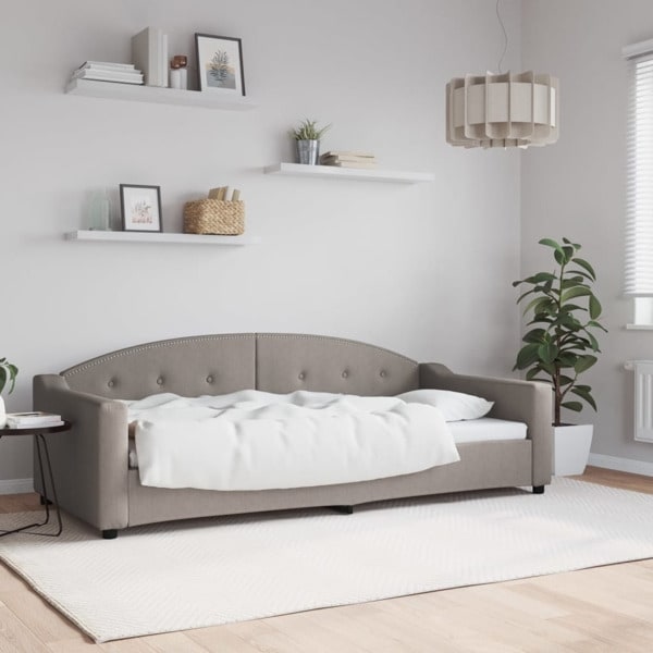 vidaXL Dagbädd taupe 90x200 cm tyg Taupe
