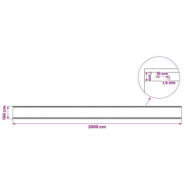 vidaXL Leno presenning 260 g/m² 1,5x20 m vit Vit