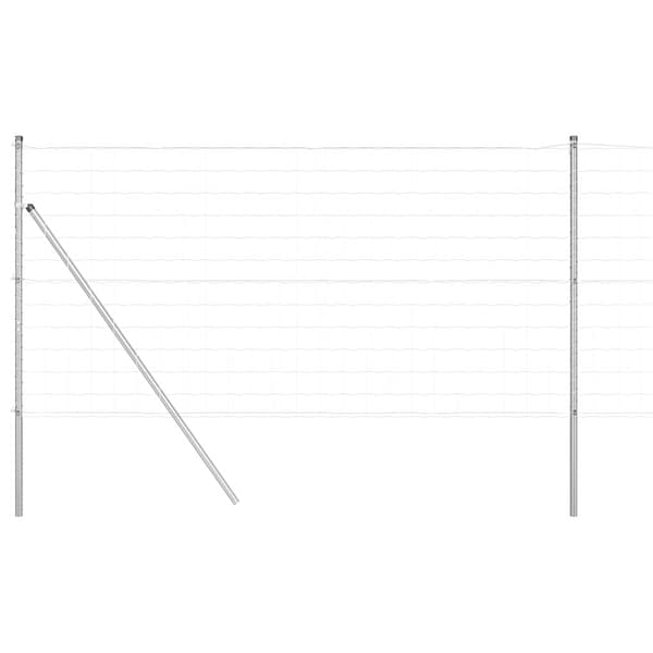 vidaXL Markfixerat Svetsat Stängsel 25 x 1 m (B x H) Silver