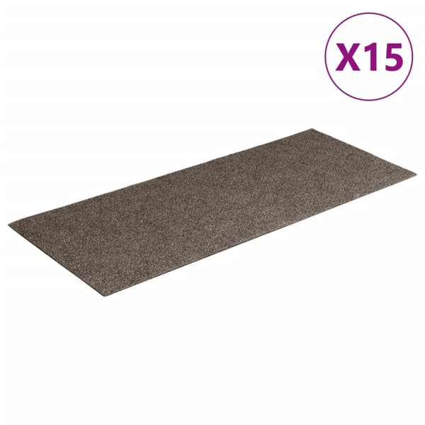 vidaXL Trappmattor självhäftande 15 st 60x25 cm beige rektangulära Creme